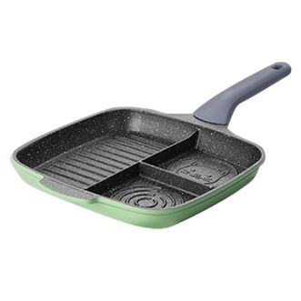 炊大皇（COOKER KING）  26cm煎锅平底锅不粘锅早餐牛排锅电磁炉通用竹青石早餐神器JG26ZC