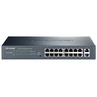 普联（TP-LINK）TL-SL1218MP 16口百兆PoE交换机 2个千兆口