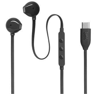 JBL  TUNE 305C 有线耳机 Type-C接口 半入耳式耳机 电脑耳机 适用于USB-C即插即用