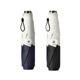 天玮伞业/Tianwei umbrella  三折手开超轻晴雨伞 碳纤黑胶防晒防紫外线折叠晴雨伞