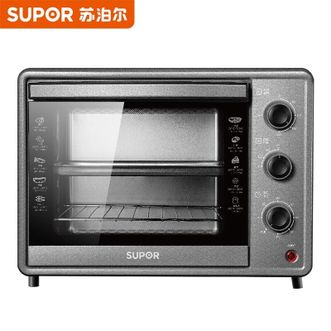 苏泊尔（SUPOR）电烤箱家用多功能电烤箱30L主流容量上下管统一控温匀火恒温4层烤位台式烤箱K30FK6