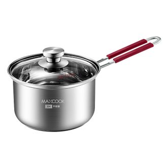 美厨（MAXCOOK）  悦享多用奶锅  16cm  MCLP-601  304不锈钢小汤锅