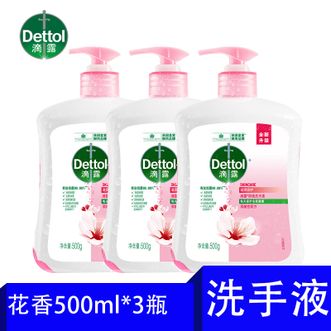 滴露  洗手液有效抑菌99.9%滋润倍护500gx3知名品牌