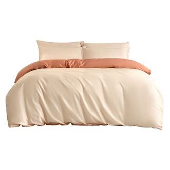 水星家纺  长绒棉贡缎四件套  60支长绒棉四件套 静栖之境·褐云 床单款 200cm×230cm /套 133698