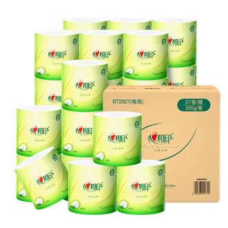 心相印  茶语丝享200克27粒四层有芯卫生纸