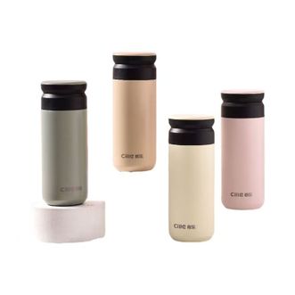 希乐  绅士保温杯高颜值陶瓷内胆水杯茶水分离泡茶杯子  400ml   XB-24134-400