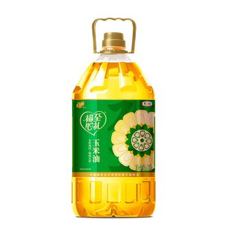 福临门  福至心礼黄金产地玉米油  家用5L桶装非转基因压榨食用油