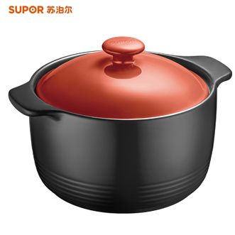 苏泊尔（SUPOR）  陶瓷养生煲.臻彩系列 4.5L砂锅陶瓷煲家用煲汤锅煎中药锅耐高温小炖盅沙锅炖煲 明火专用