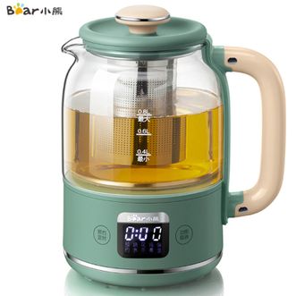 小熊/Bear  养生壶办公室保温电煮花茶小型玻璃养生煮茶器0.8升多功能保温电水壶