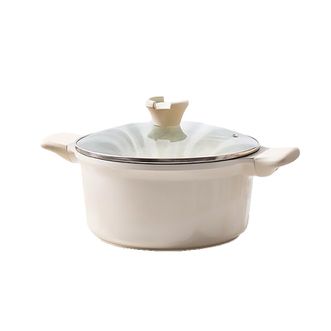 红厨  陶瓷汤锅家用炖煮锅双耳煲汤焖锅煮粥电磁炉燃气灶用24cm RTA24B22-WC