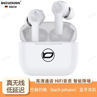 巴赫约翰/bachjohann  无线蓝牙耳机双耳入耳式降噪高音质重低音 T40白色