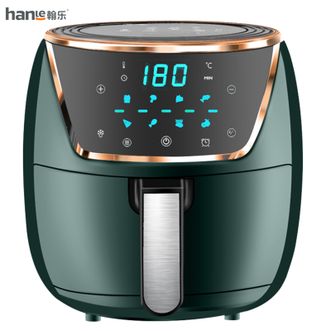翰乐  7L空气炸锅多功能锅料理锅无油电炸锅煎炸锅 家用大容量蒸汽嫩炸炸薯条机炸鸡腿炸鸡翅多用途锅电烤炉电烤箱YM-06A（电子版）墨绿色