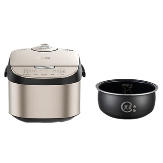美的/Midea  电饭煲4L家用3-4人黑瓷鼎釜内胆可拆洗上盖板24H智能预约香甜柴火饭煮小米粥微压电饭锅AFB4027R