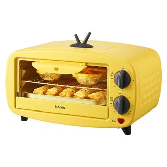 卡屋/KAWU  多功能电烤箱家用迷你烘烤炉12升TO-099黄色