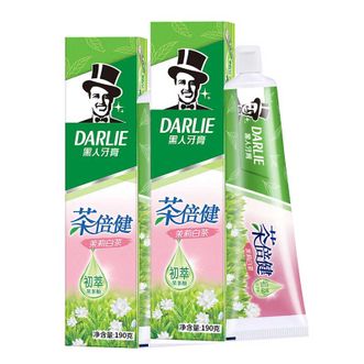 好来  【原黑人牙膏】茶倍健茉莉白茶牙膏190g固齿去渍健齿正品 2支