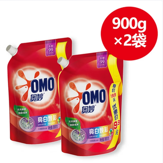 奥妙  深层洁净亮白焕彩洗衣液900G*2袋装洗衣液