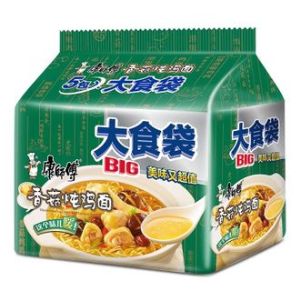 康师傅  大食袋香菇炖鸡面120g*30袋 足量大食份面饼 老人小孩友好速食