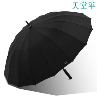 天堂伞  半自动雨伞直柄16骨加固抗风拒水大伞男女双人雨伞大号