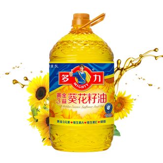 多力/Mighty  黄金3益葵花籽油5L 降低油烟0反式脂肪酸荣获发明专利脱壳物理压榨