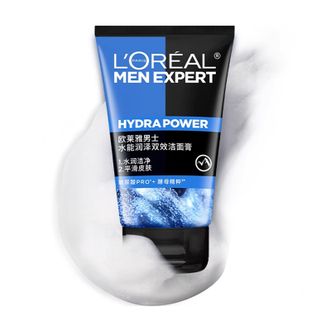 欧莱雅/L’oreal  男生水能润泽双效洁面膏 100ml