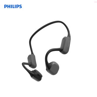 飞利浦（PHILIPS）  骨传导蓝牙耳机 TAA6606-白色/黑色  运动无线耳机骨传导耳机跑步骑行冷光夜跑灯