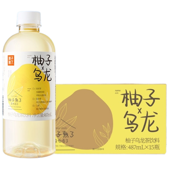 果子熟了  柚子乌龙茶饮料487mL*15瓶果汁茶0脂肪