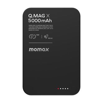 摩米士（MOMAX）   Q.MAG X金属磁吸无线充移动电源（5000mAh）IP116