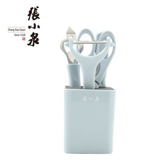张小泉  厨具厨房剪刨皮刀水果刀收纳座五合一C52310100