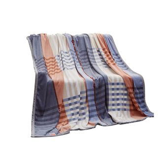 洁丽雅/Grace  抗静电铺盖毯  披搭毛毯冬季保暖小毯子  蓝调  多尺寸可选