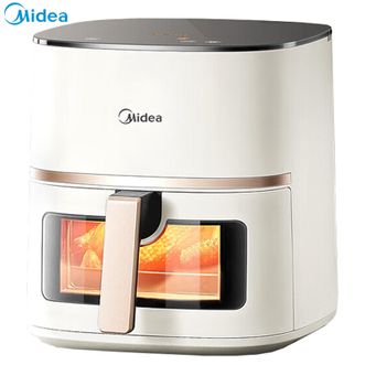 美的/Midea  空气炸锅  5L家用全自动不用翻面智能触控  多功能不沾易洗蒸汽嫩炸免翻面烤箱一体机 MF-KZC5089