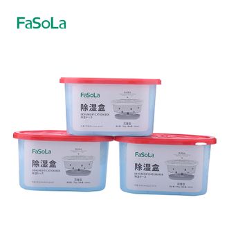 FaSoLa 室内防潮干燥剂 衣柜除湿盒 吸湿袋 防霉空气抽湿剂 3盒装