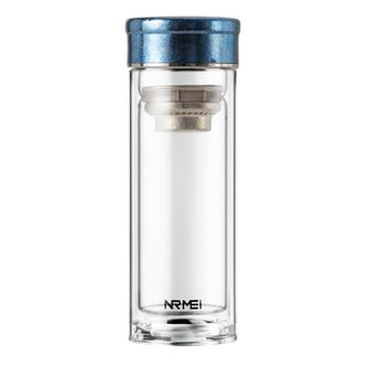 恩尔美（nRMEi）  钛玻璃杯双层隔热抗菌泡茶杯350ml