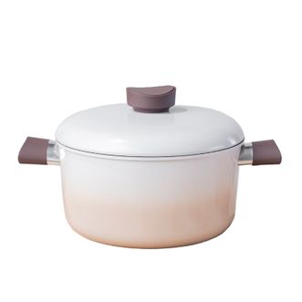 德铂（Debo）  卡布奇诺不粘汤锅  口径约24cm  煮锅双耳汤锅煲汤锅