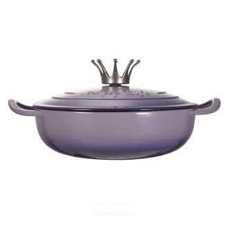 新思特  无涂层铸铁汤锅 家用珐琅炖锅 电磁炉专用煲汤锅 FL-E 26cm 花瓣粉