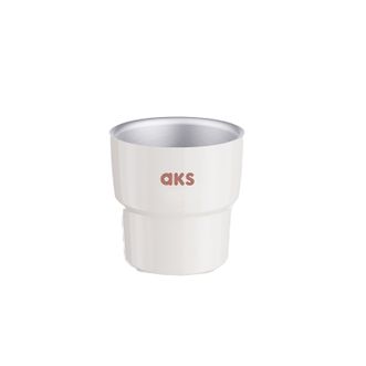 AKS  双层咖啡杯原创304不锈钢双层水杯便携隔热分享杯意式迷你杯 2.0版白色1只装 AKS636-2WH