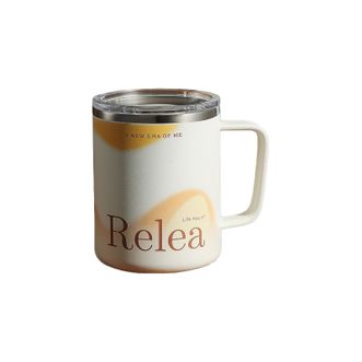 物生物  女士水杯大容量手持咖啡杯吸管杯泡茶杯学生杯子生日礼物 星芒保温杯-暖杏白350ml JV012248-0350-BQ00