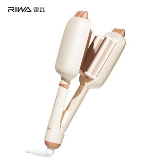 雷瓦/Riwa  三管深V蛋卷水波纹 32mm卷发棒韩式蛋蛋卷夹板负离子烫发棒懒人神器送女友生日礼物
