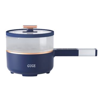 谷格/GUGE  德国 电煮锅 小型 1-2人 电锅一体 多功能锅 电炒锅 不粘 长柄 电热锅 宿舍 小电锅 蒸煮一体电锅 PP蒸笼款GG588 五档火力 1.6L