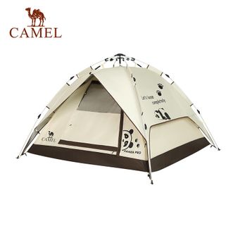 骆驼（CAMEL）帐篷户外便携式折叠野营露营公园野餐全自动帐篷【山系熊猫】 1V32265017 奶酪色