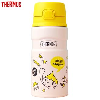 膳魔师（THERMOS）  保温杯500ML 儿童保温水杯学生上学杯子高颜值卡通便携弹盖保温杯 白日梦黄色