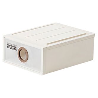 茶花  收纳盒内衣整理箱子衣物棉被储物箱B450S 16L两只装 990053