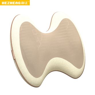 和正  腰部按摩仪 背部热敷腹部按摩枕肩部颈部按摩器 健康揉捏按摩靠枕HZ-W1奶油咖