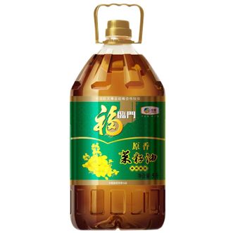 福临门  非转基因原香菜籽油  5升大桶装物理压榨浓郁菜籽油风味食用油