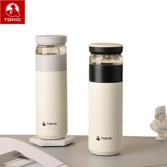 特美刻TOMIC 【陶瓷内胆茶水分离保温杯 520ML】两色可选 水杯男女士大容量保温茶杯办公室泡茶水杯子 TW60020T