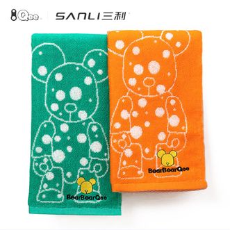 三利 QEE联名新疆棉毛巾2条装 A类纯棉柔软洗脸巾  33*70cm 95g/条 QEE8002