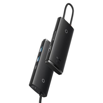 倍思（Baseus）Type-C扩展坞六合一 居家办公手机电脑通用 HDMI4K投屏PD100W充电