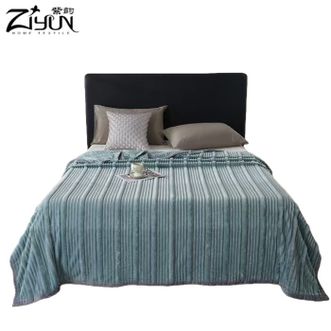 紫韵  印象派生活盖毯 180*200cm 糯糯绒盖毯 1100g