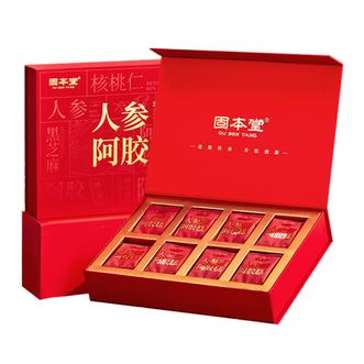 固本堂  人参阿胶糕礼盒 送父母营养品送丈母娘送妈妈礼盒  225g  GBT0E036