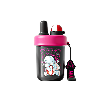 NONOO  吸管水杯保温杯316不锈钢内胆400ml 黑粉色/NS400S1