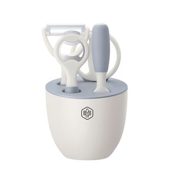 博堡/BOBER  厨房工具套装水果刀削皮器剪子开瓶器格物工具五件套